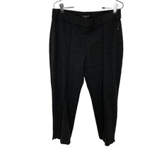 Christian Siriano Gray Straight Leg Capris Crop  Pants Women’s Size L Casual Str