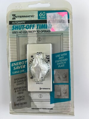 Intermatic 60 Minute Automatic Shut-Off Timer FD60MWC No Electricity