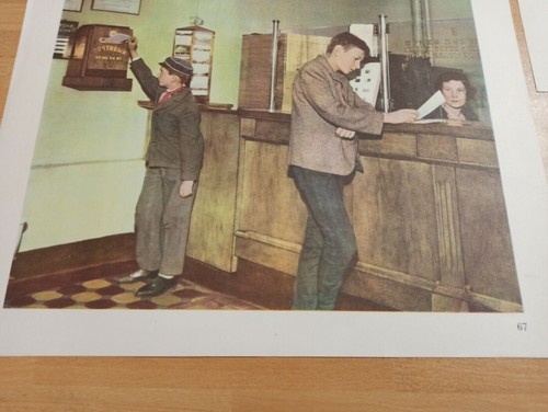 Soviet Vintage posters. Everyday life of school and pupils. 1950s USSR. 21 ## - Picture 20 of 24