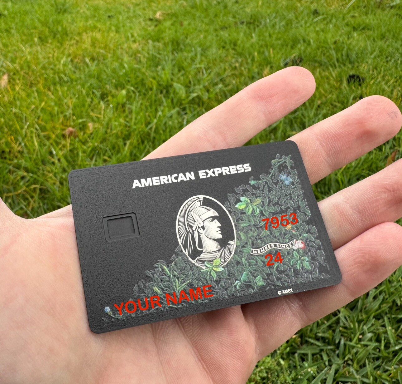 Customised Centurion AMEX Black Metal Card *BLANK* READ DESCRIPTION* Luxury Card