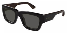 Gucci GG 1668S 1668 001 Black Grey Lens Sunglasses New 52mm