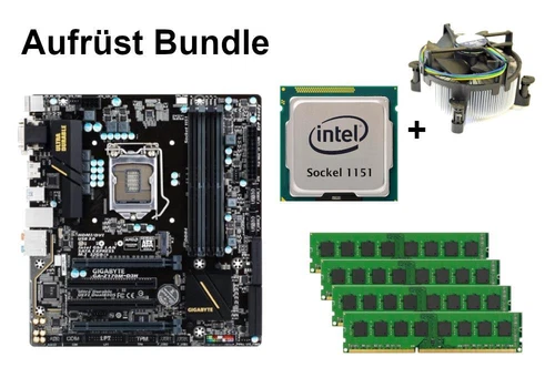 Bundle Gigabyte GA-Z170M-D3H + Intel Core i3 i5 i7 CPU + 8GB bis 32GB RAM wählba
