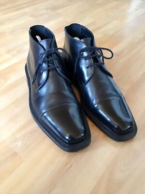 Lloyd Shannon Toe Cap Derby Chukka Boots 40,5 Leder schwarz Very Rare Top