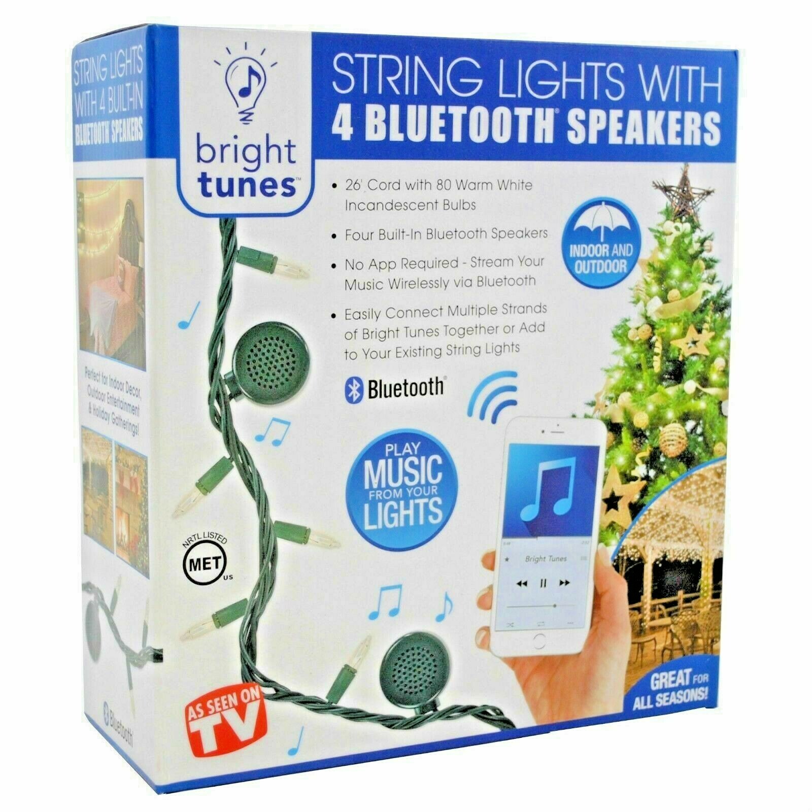 christmas lights with bluetooth speakers
