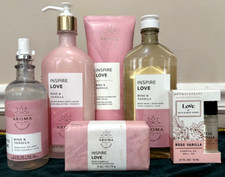 Bath  Body Works 6 LOVE ROSE VANILLA Mist Roll-On Body Cream Wash Lotion Bar