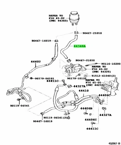 TOYOTA SOARER/LEXUS SC430 GS430 HOSE OIL RESERVOIR TO PUMP NO.1 Genuine JDM OEM - Image 2 of 2