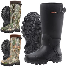 HISEA Men Adjustable Hunting Boot Waterproof Insulated Fishing Mud Work Rain Boo
