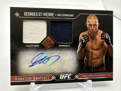 Georges St-Pierre 2017 Museum Collection Auto Dual Relic 16/25 UFC- 5454