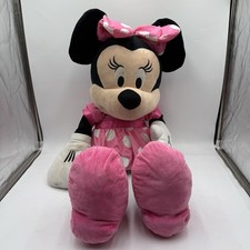 E2 Disney MINNIE MOUSE Extra Large 40" Jumbo Plush Stuffed Animal Pink Dress
