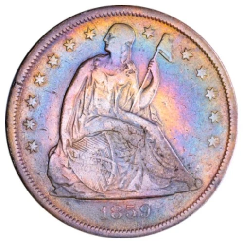 1859 O Seated Liberty Silver Dollar $1, VF  PCGS