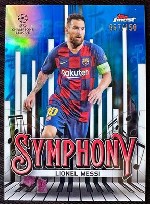 Lionel Messi 2024-25 Topps Finest UEFA Symphony Blue Refractor 067