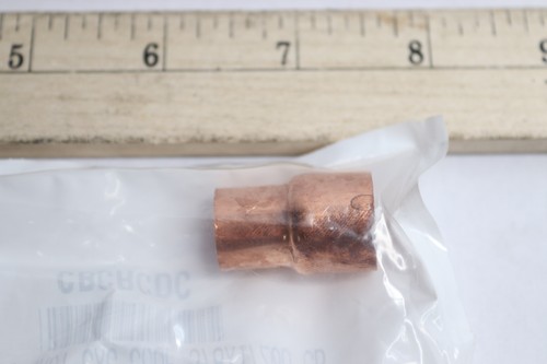 Clean and Bagged Reducing Coupling Copper 1/2" x 3/8" CBCRCDC