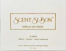 Detergent Sheets 60ct Le Beige Scent Saffron Jasmine Cedarwood Eco Biodegradable