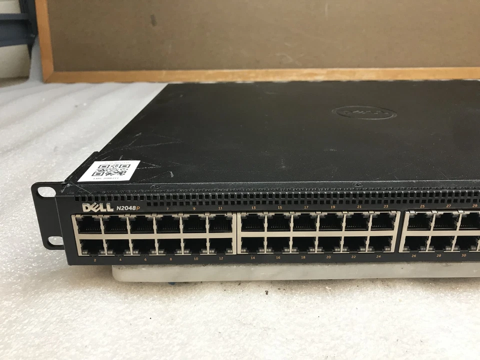Dell N2048P E05W 48-Port Gigabit Ethernet Network Switch w/2x SFP+ Port & Ears - Image 2 of 4
