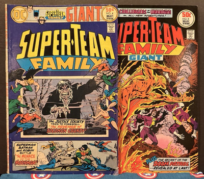 SUPER-TEAM FAMILY Lot of 2 Issues #4 (FN-), #9 (VF) (DC 1976)