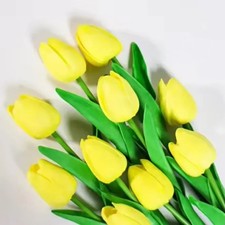 Artificial Flowers Real Touch Flowers  Bouquet Decor Fake Tulips Flowers