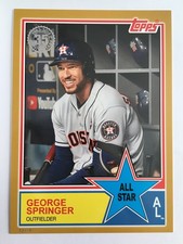 2018 Topps 1983 Parallel Jumbo 5x7 George Springer Astros 7 All Star Gold /10