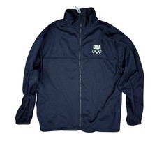 Vintage USA Olympic Committee Track Jacket Full Zip Mens XL Made In USA