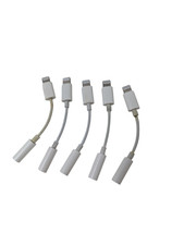 Apple A1749 Lightning to 3.5mm Headphone Jack Adapter Lot of 5