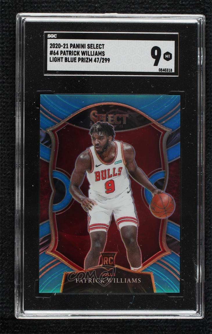 2020 Select Concourse Light Blue Prizm /299 Patrick Williams #64 SGC 9 MINT e0v