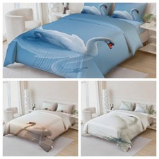 3D Whiter Swan Water Quilt Cover Duvet Cover Comforter set