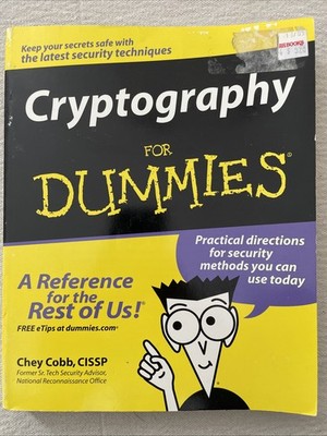Cryptography for Dummies by Chey Cobb (2004, Trade Paperback)