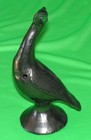 Vintage Mexican Folk Art Pottery / Ceramic Black Pie Bird - Crane / Heron - 7” — photo 2