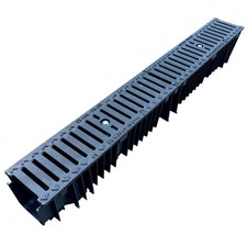 Extra Heavy Duty C250 Ductile Iron Channel Drainage Grating 1m Length Heelguard 