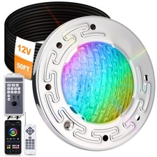 Luz LED de piscina de 6 pulgadas 15W RGB luz de piscina con controlador para piscina subterránea