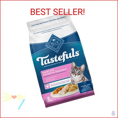 Blue Buffalo Tastefuls Natural Dry Food for Adult Cats, Sensitive Stomach, Chick