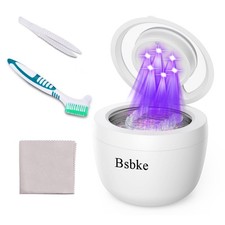 Bsbke Ultrasonic Retainer Cleaner 45kHz Dental Cleaning Machine With 6 White
