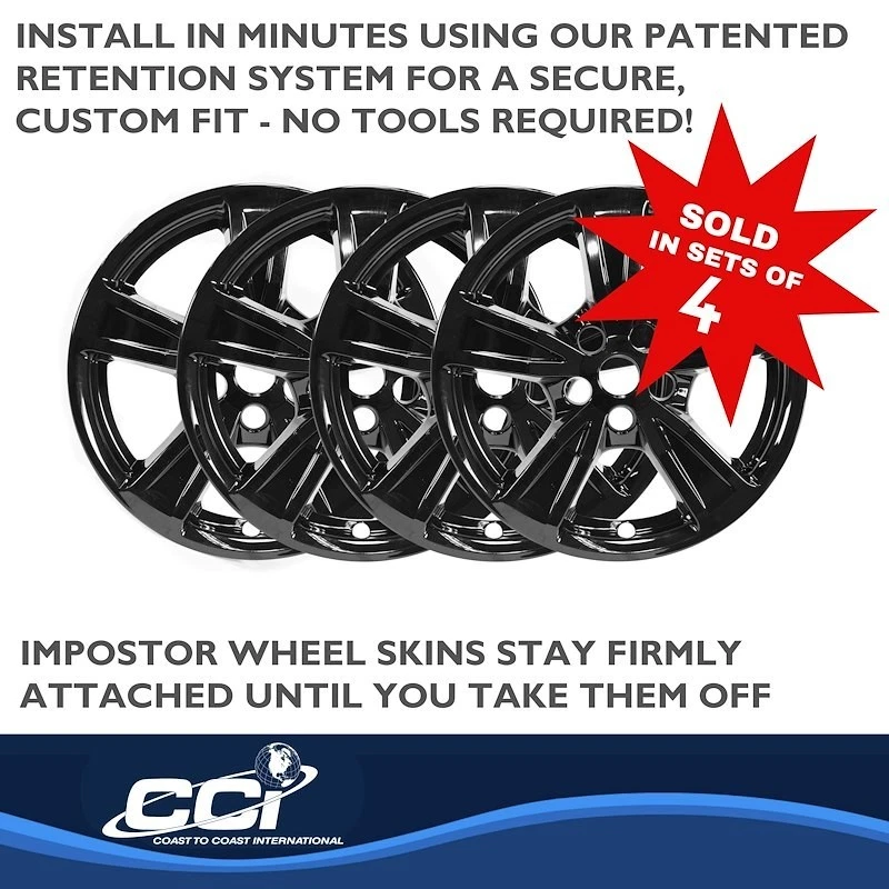 Nuevas cubiertas de revestimiento de rueda para Ford Mustang 2020-2023 17 pulgadas 5 radios negro brillante Foto 2 de 3