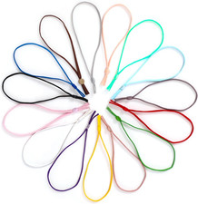 Adjustable Puppy Collars, 75 Assorted Loops for Newborn Pets, 15 Colors