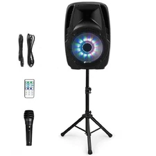 Sonart 15 1500W Powered Speakers 2-Way Full Range Portable PA Speaker System Com