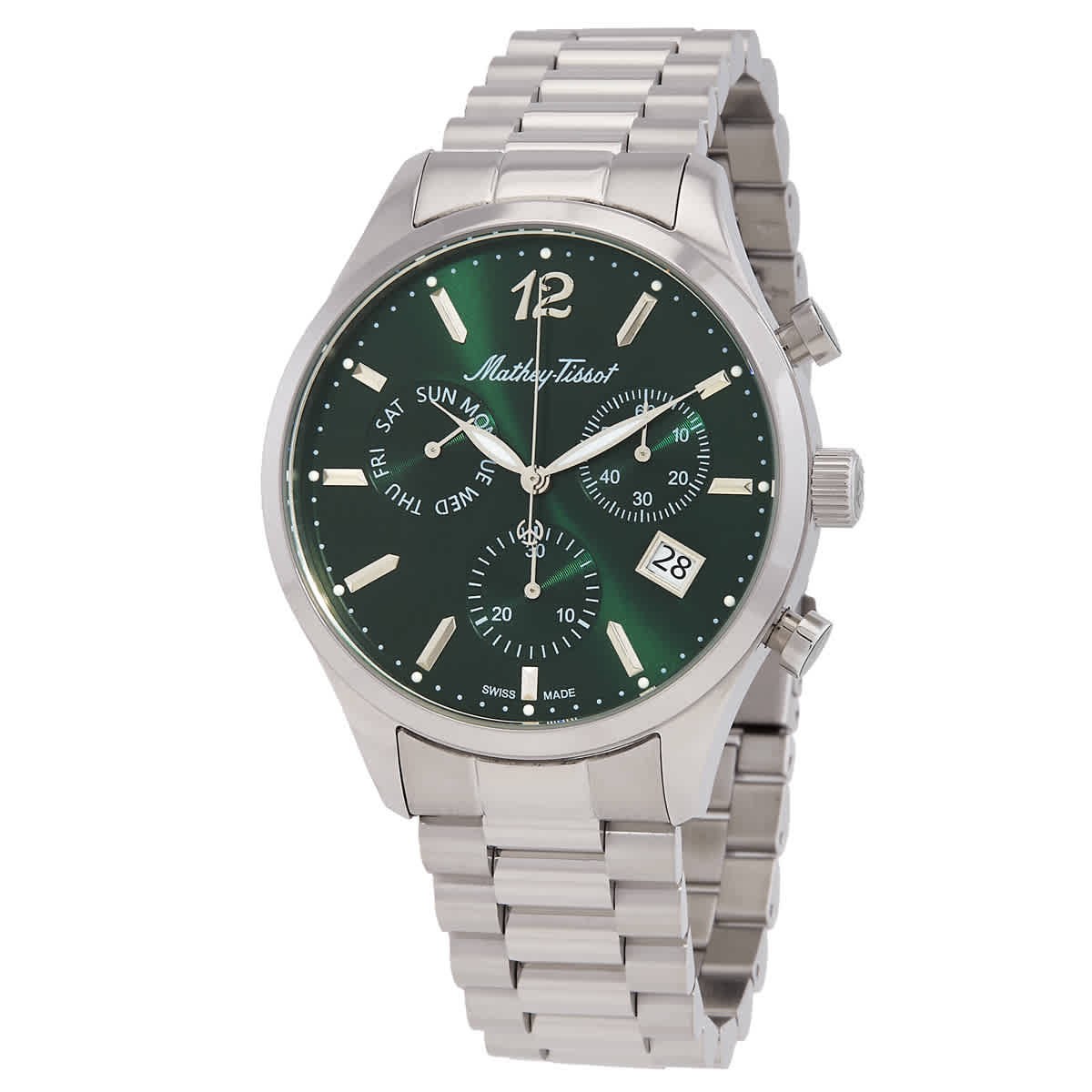 Mathey-Tissot Urban Chrono Mens Green Dial Quartz Chronograph Watch H411CHAV