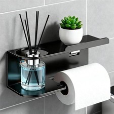 Self Adhesive Toilet Paper Holder Wall Mount Kitchen Towel Rack Bathroom Organiz