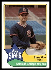 1989 Steve Olin CMC Minor League Rookie Card All-Stars Top Prospects. rookie card picture