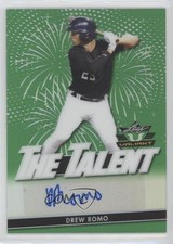 2020 Leaf Valiant The Talent Green Prismatic /99 Drew Romo #TT-DR1 Auto mp7