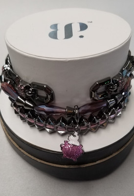 Bomb Party ST95362 Darkness Never Looked So Good Bracelet Set 7'',7.5''