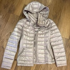 Calvin Klein Women's Down Filled Puffer Hooded Jacket, Small - BROKEN ZIPPER