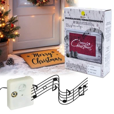 SPETEBO Zerbino musica natalizia sensore - 2 canzoni - canzone natalizia porta piede tappetino