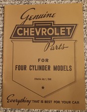 Vintage 1940 Chevrolet Parts Manual For Four Cylinder Models
