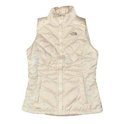 The North Face 550 Daunenweste Damen XS weiß Puffer Gilet Jacke Bodywarmer warm