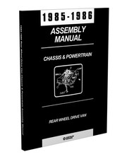 1985 1986 Dodge B Van Chassis Und Powertrain Montage Manuell B150 B250 B350 RWD