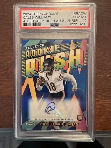 2024 Topps Chrome - All-Etch Rookie Rush Auto Caleb Williams Blue /150 PSA 10