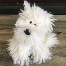 Cuddle Factory White Fluffy Puppy 9 Plush Super Soft Fluffy Dog Lovey