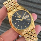 Rare Seiko 5 President SNXZ16 Black Dial Automatic 7s26-0500 Vintage Watch Men
