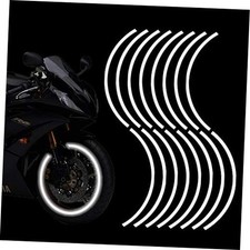 16pcs 17-19'' Reflective Wheel Rim Stripe Decal Sticker for Style 1 White