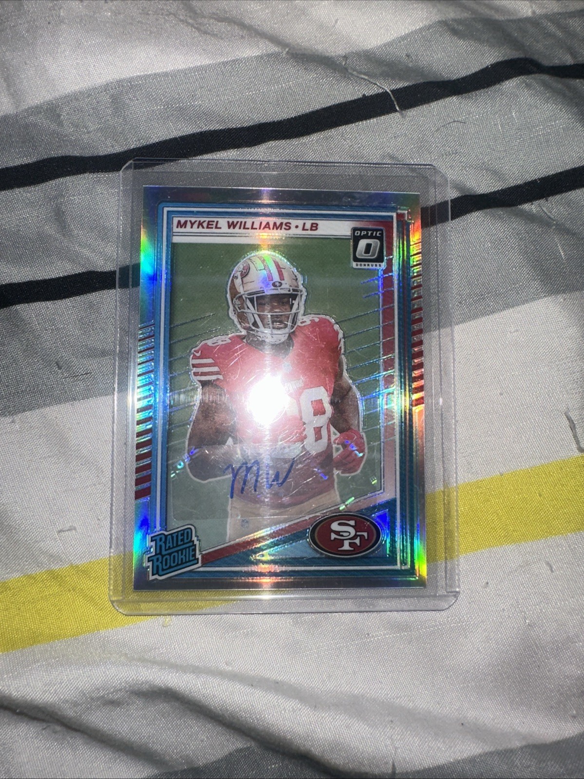 2025 Panini Donruss Optic Preview Mykel Williams #319 Rated Silver Auto 49ers