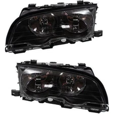 Driver & Passenger Side Headlight For BMW 330Ci 2001 Halogen w/ Bulbs Coupe/Conv